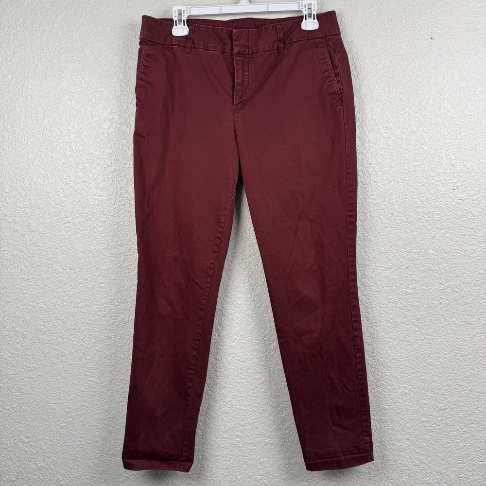 KUT from the Kloth Pants Womens 10 (32x28) Burgundy Trouser Skinny Stretch Chino